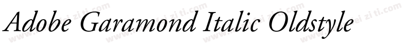 Adobe Garamond Italic Oldstyle Figu字体转换